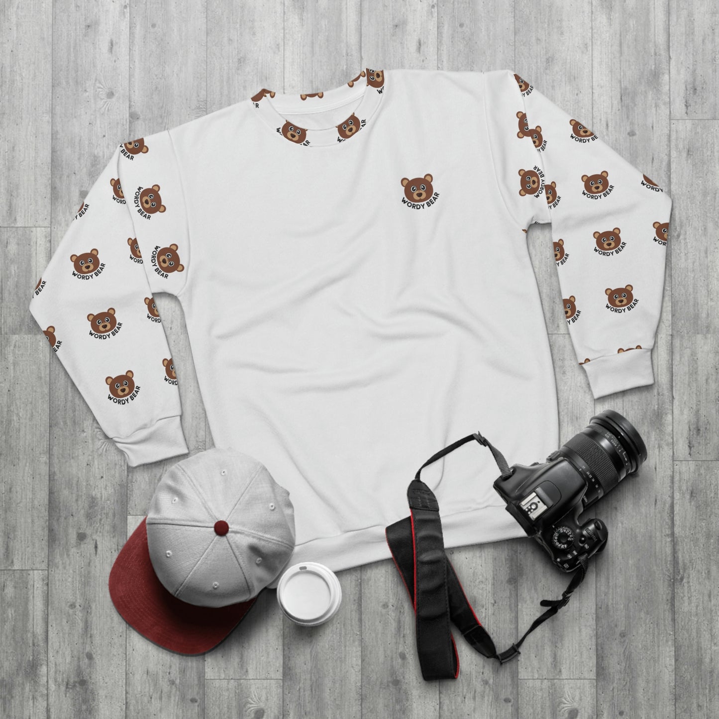 "Wordy bear " pattern Sweatshirt