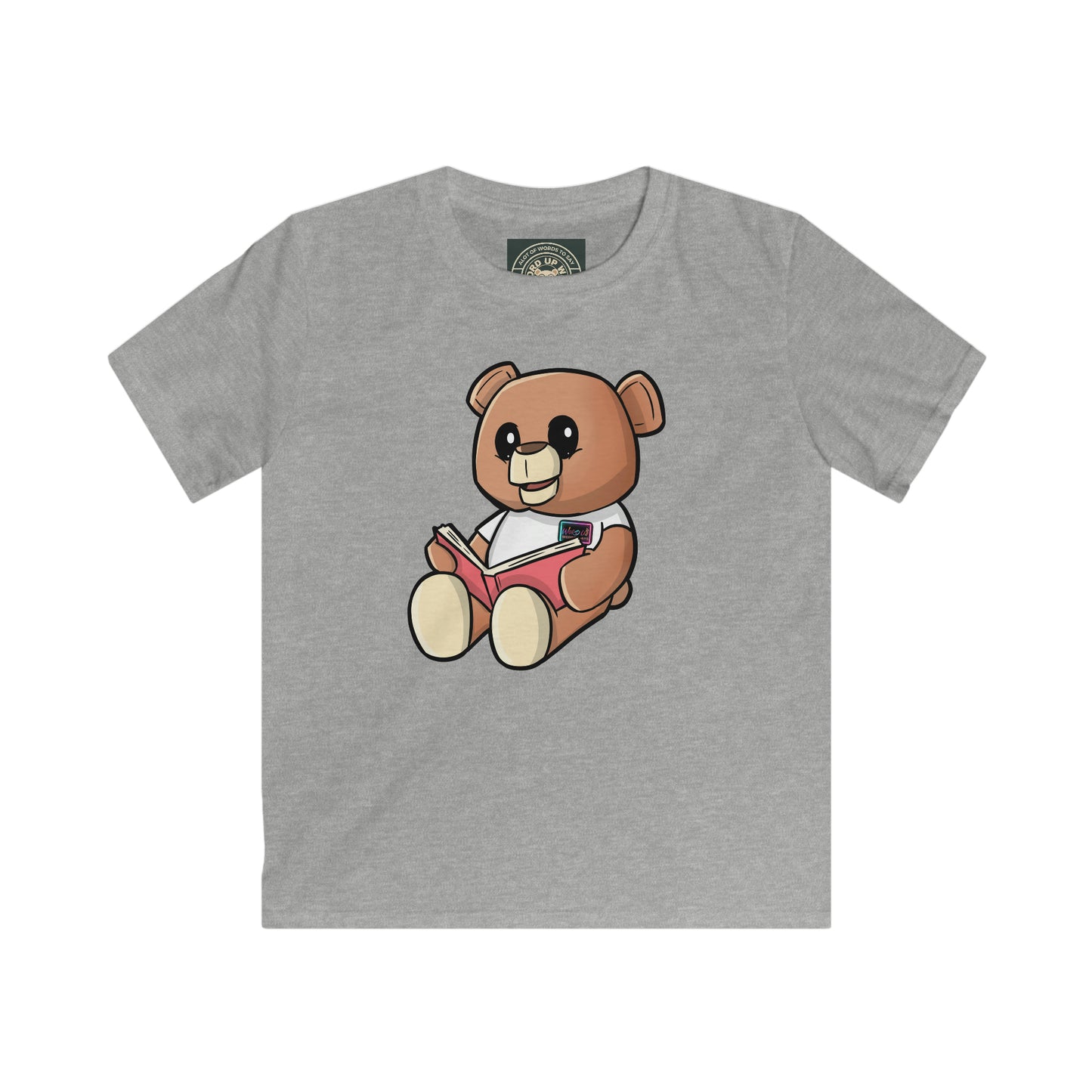 Kids "Reading Wordy Bear"  Softstyle Tee