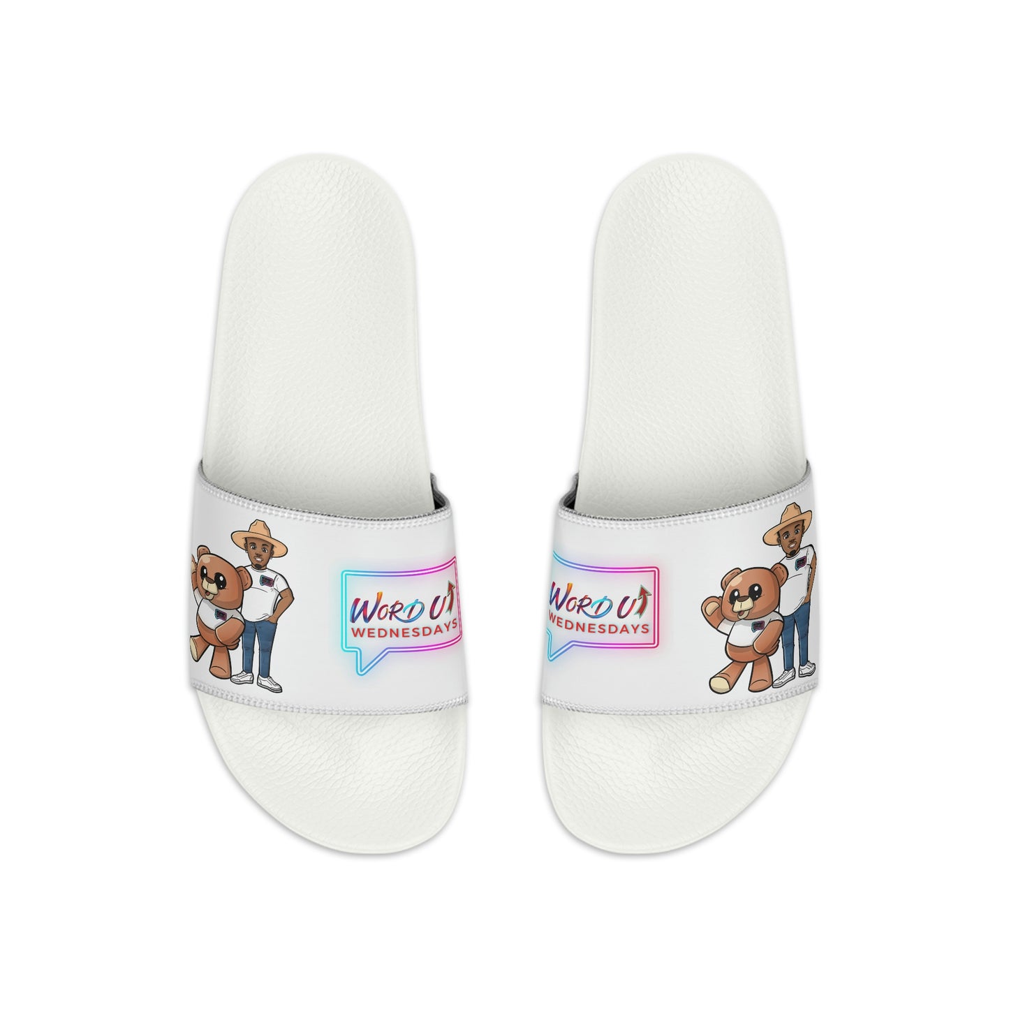 "Henry and Wordy Bear" Youth Slide Sandals