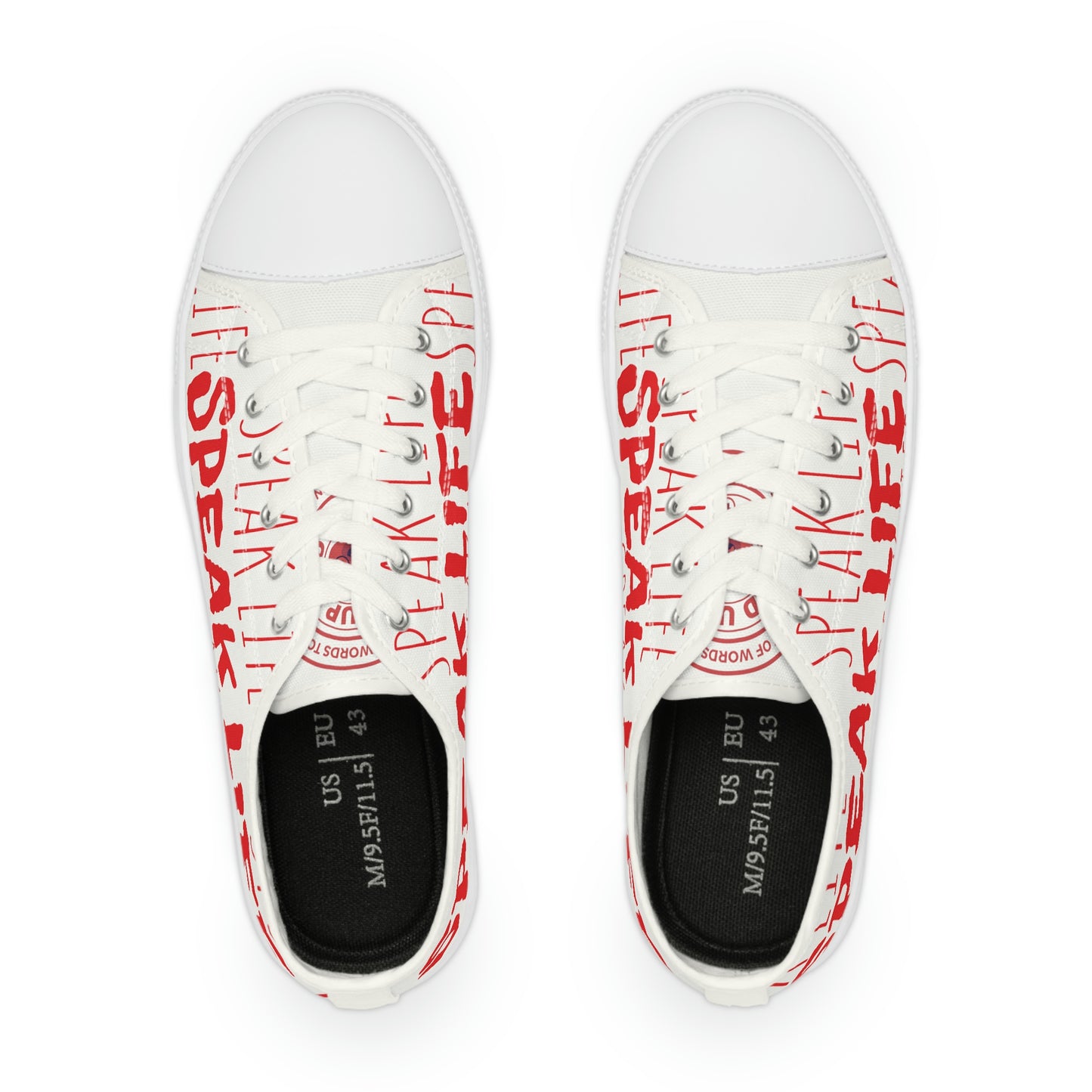 Men's "Speak Life" Low Top Sneakers