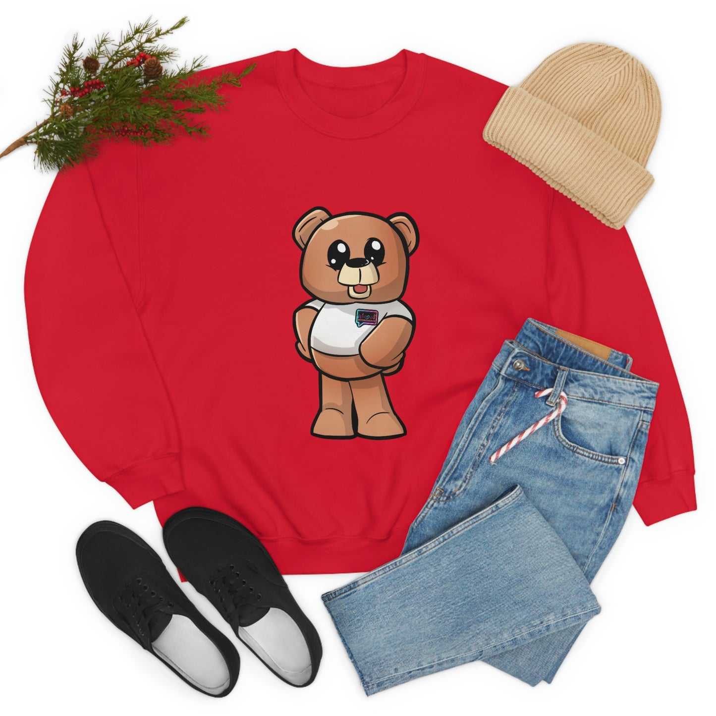 "Wordy Bear" Unisex Heavy Blend™ Crewneck Sweatshirt