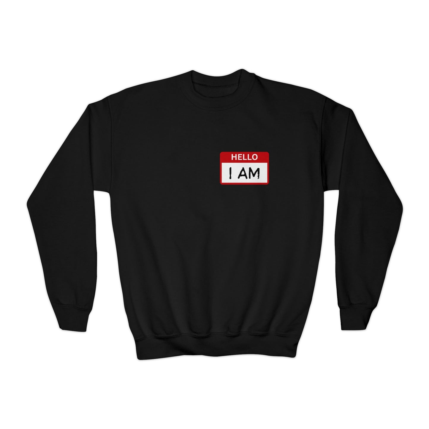 Youth "I AM" Name Tag Crewneck