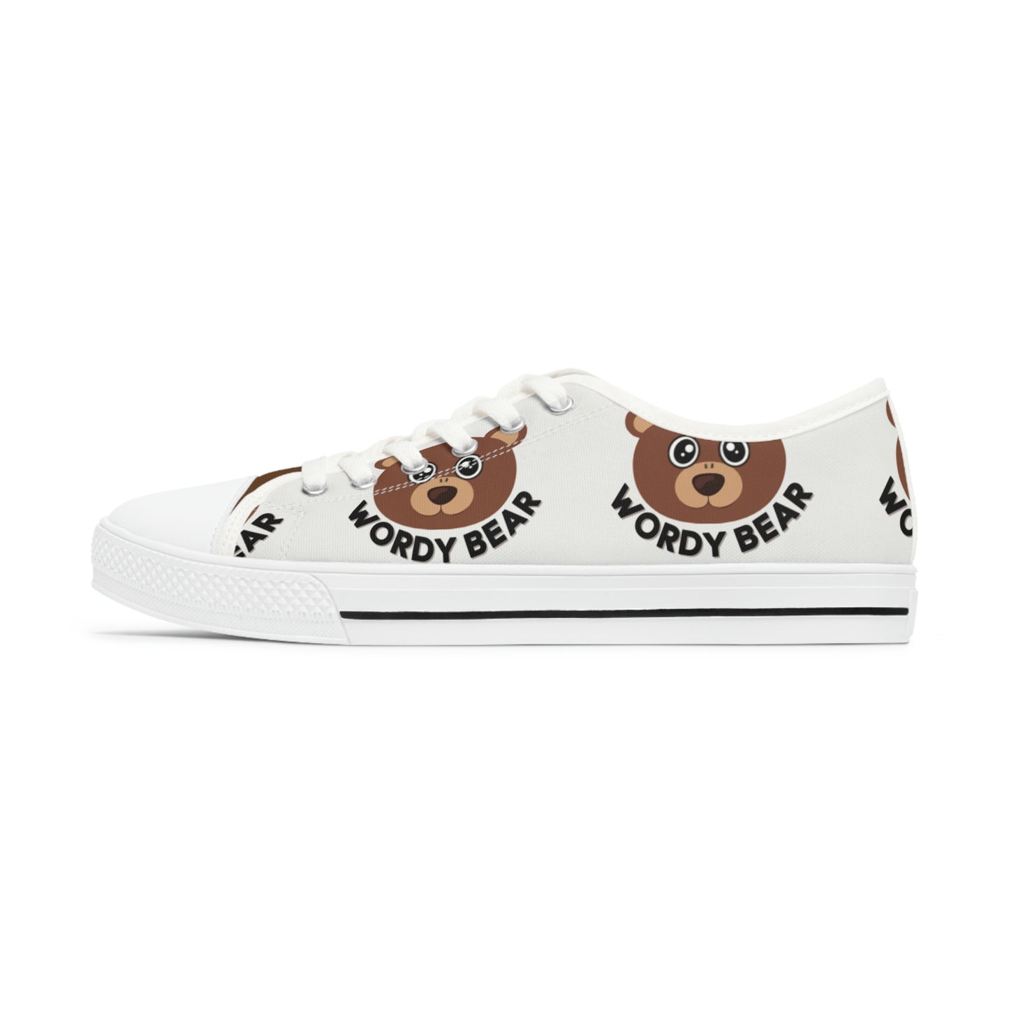 Women's "Wordy Bear Classics" Low Top Sneakers