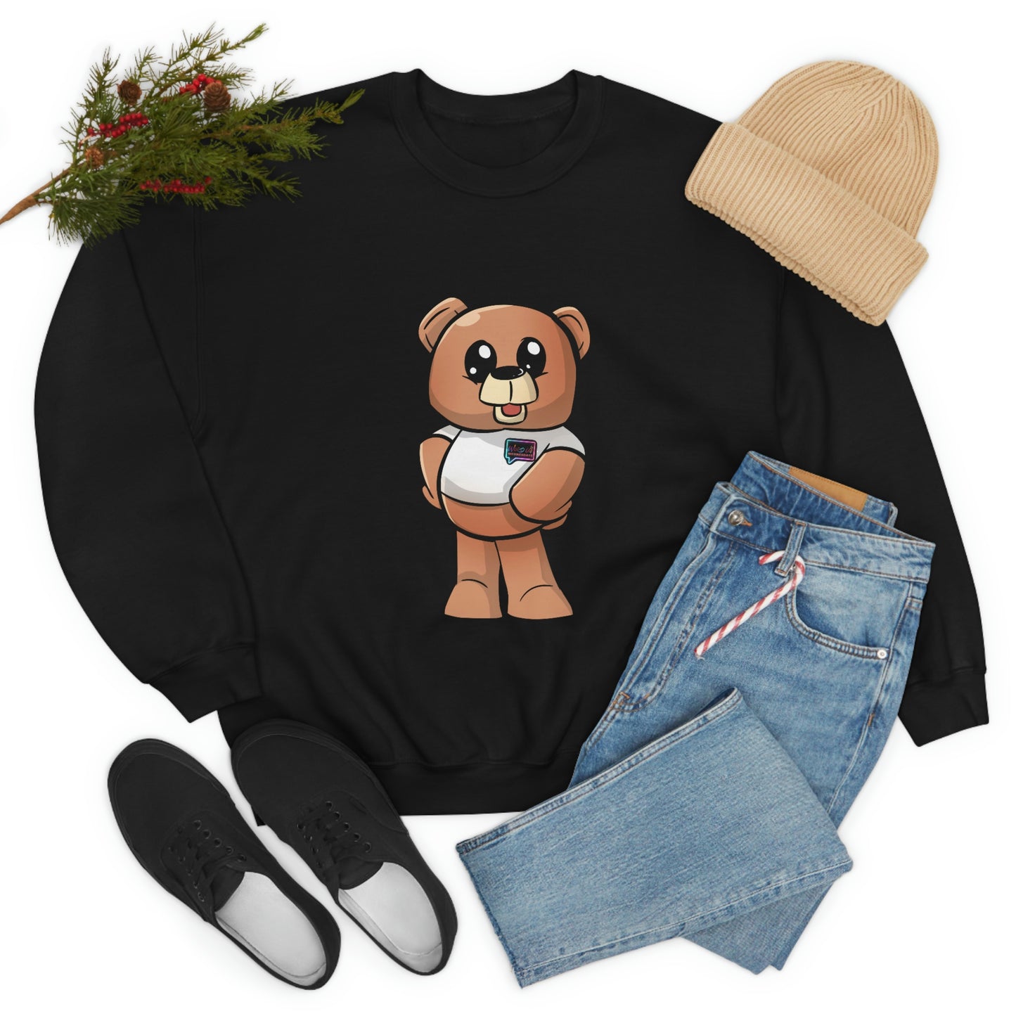 "Wordy Bear" Unisex Heavy Blend™ Crewneck Sweatshirt