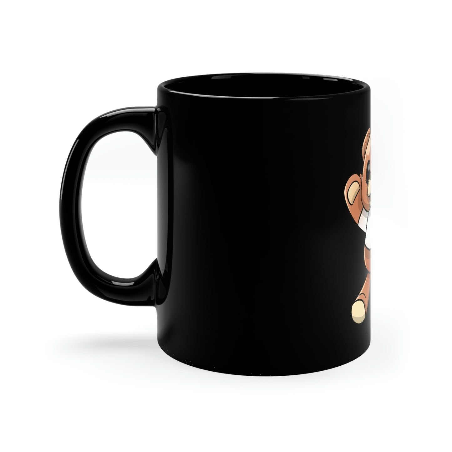 Wordy Bear 11oz Black Mug