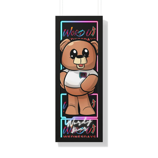 Framed " Wordy Bear" Collectors Poster