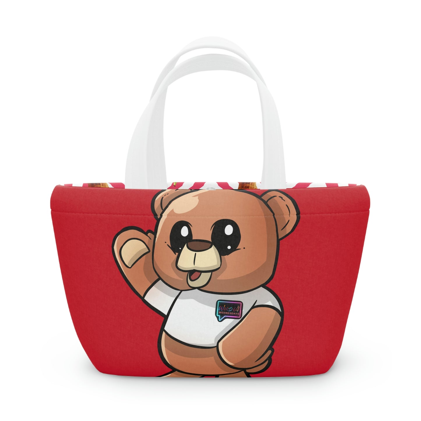 "Wordy Bear" Red Ice Cream Lunch Bag