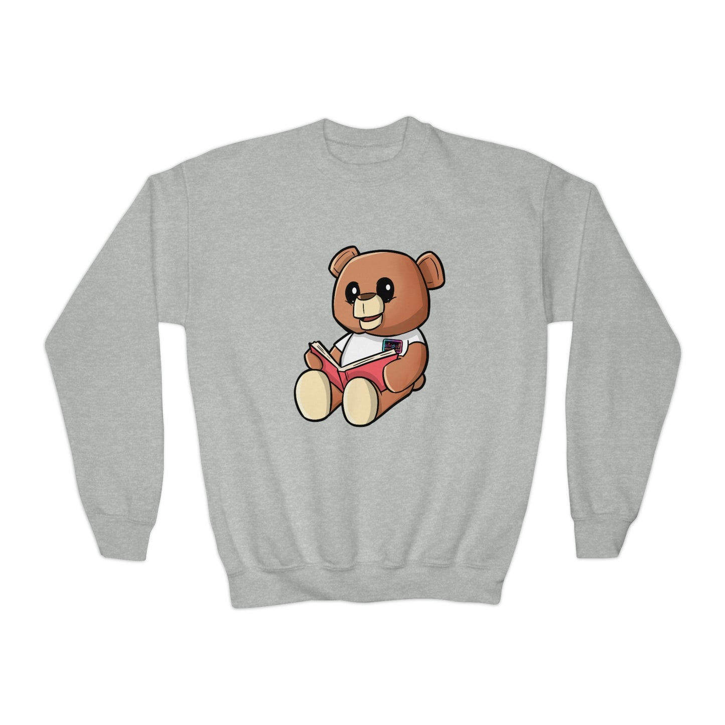 Youth "Reading Wordy Bear"  Crewneck Sweatshirt