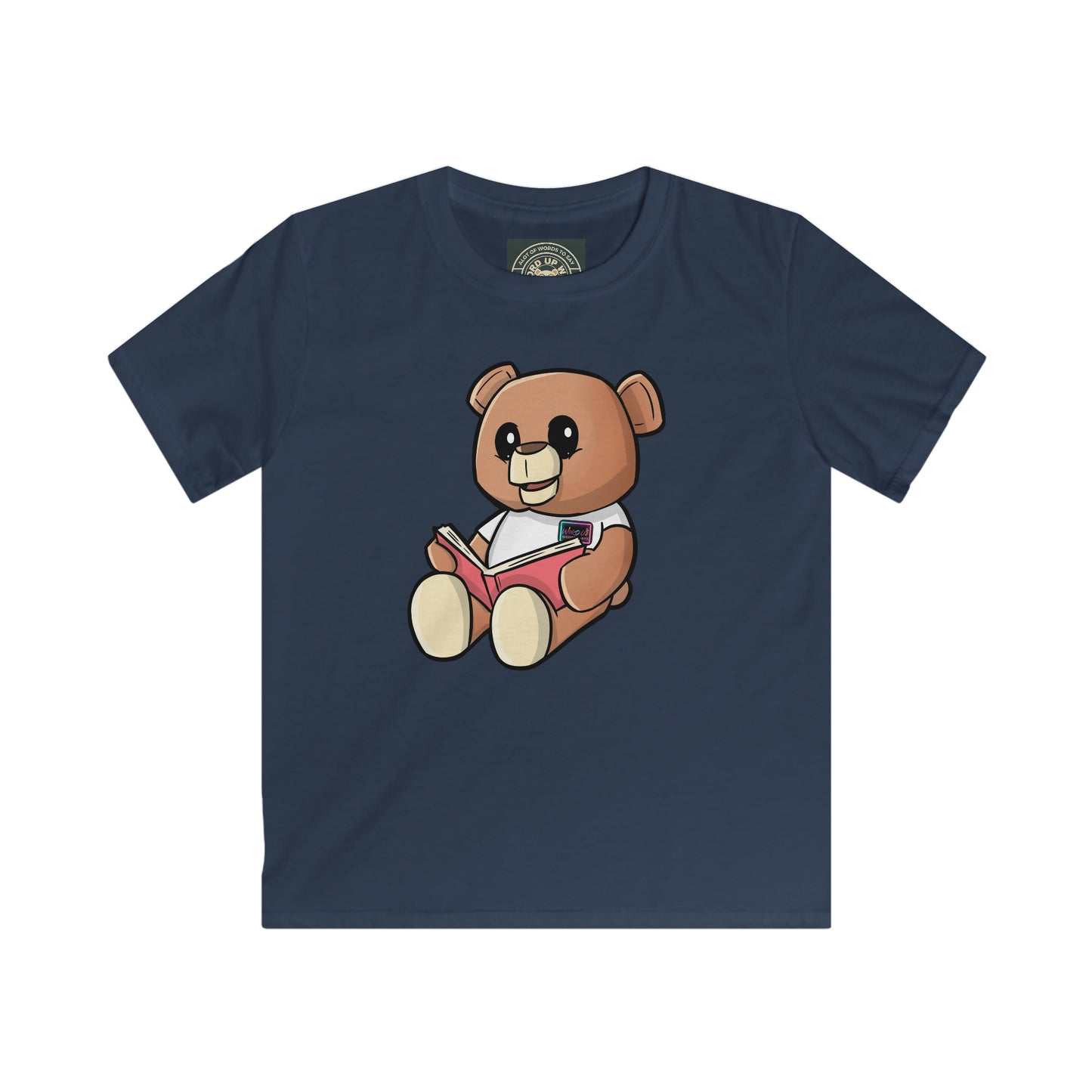 Kids "Reading Wordy Bear"  Softstyle Tee