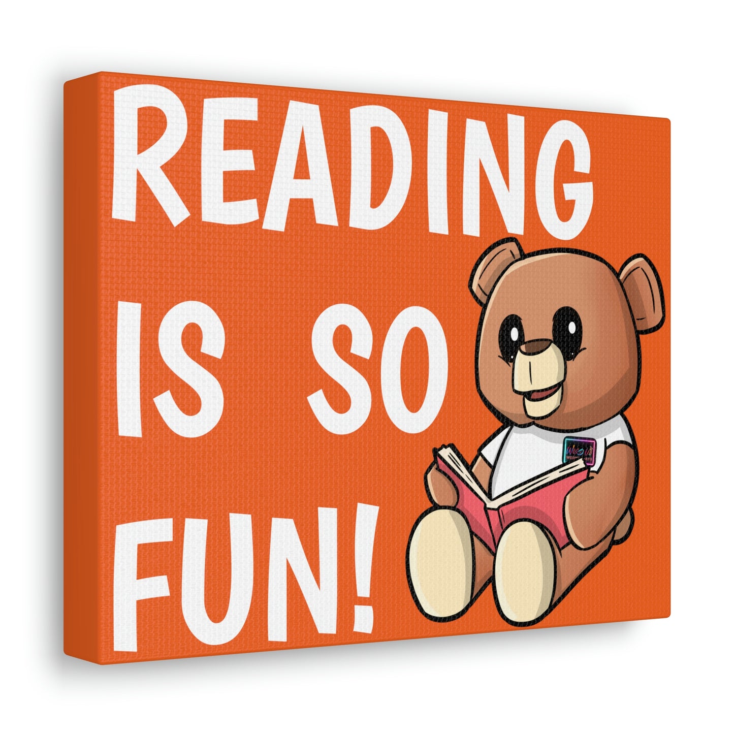 "Reading Is So Fun! Wordy Bear Canvas