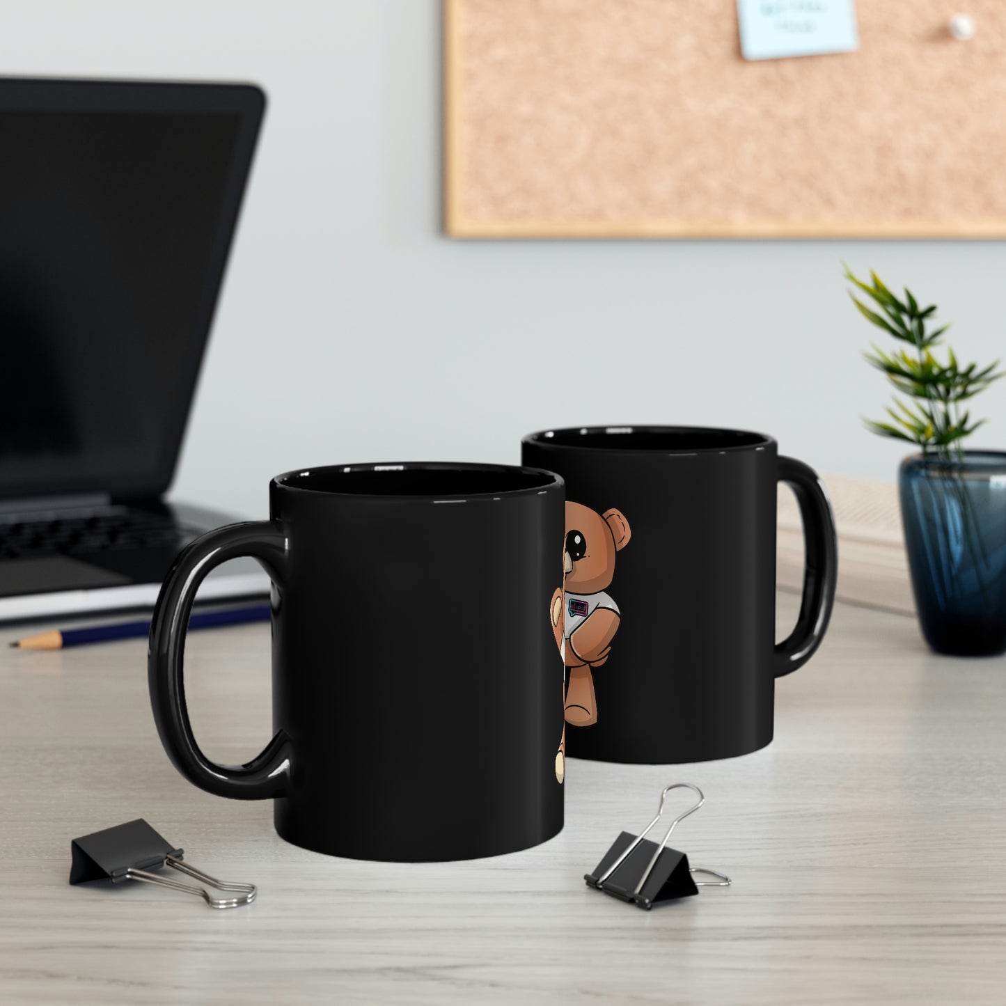 Wordy Bear 11oz Black Mug