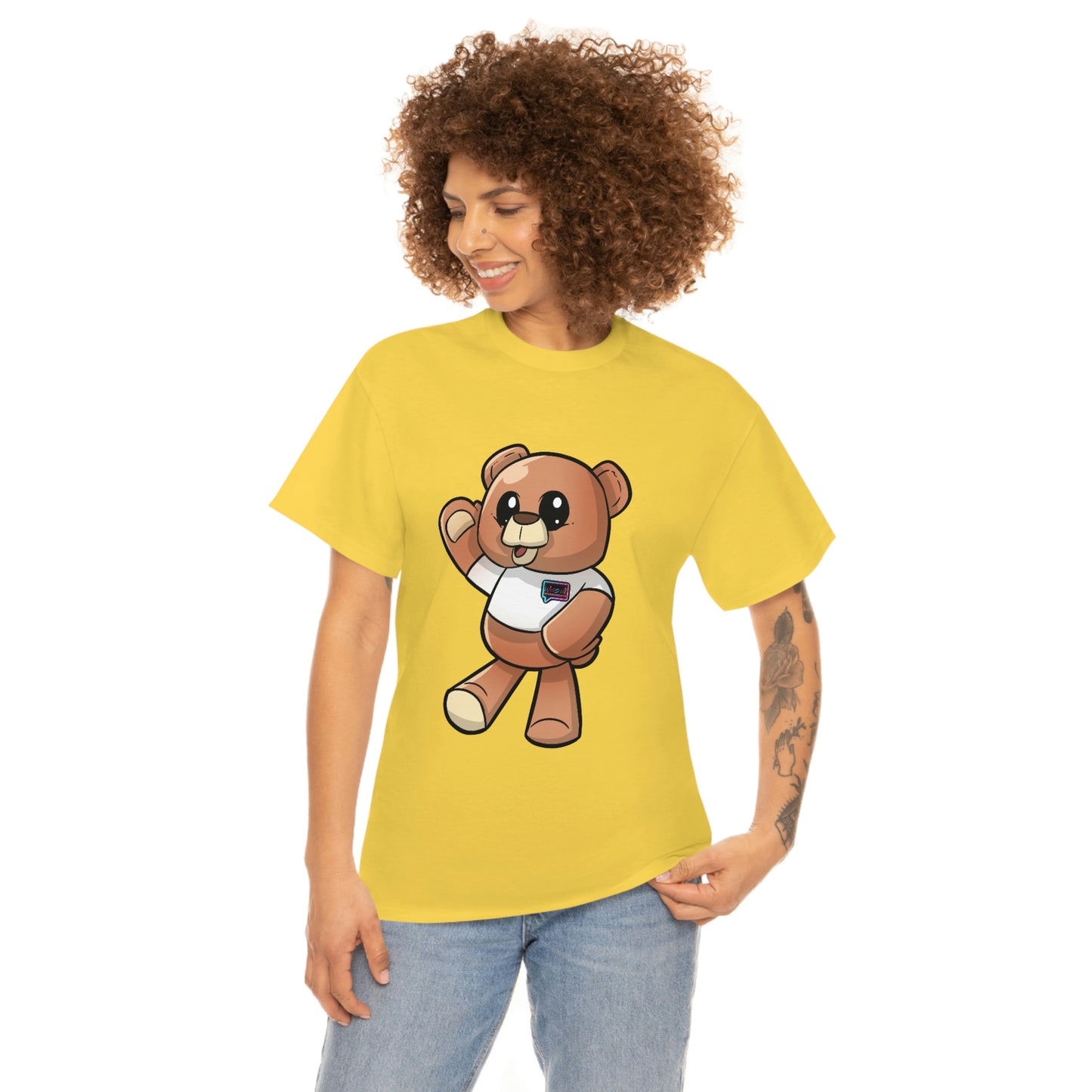 Women's  "Wordy Bear" Heavy Cotton Tee