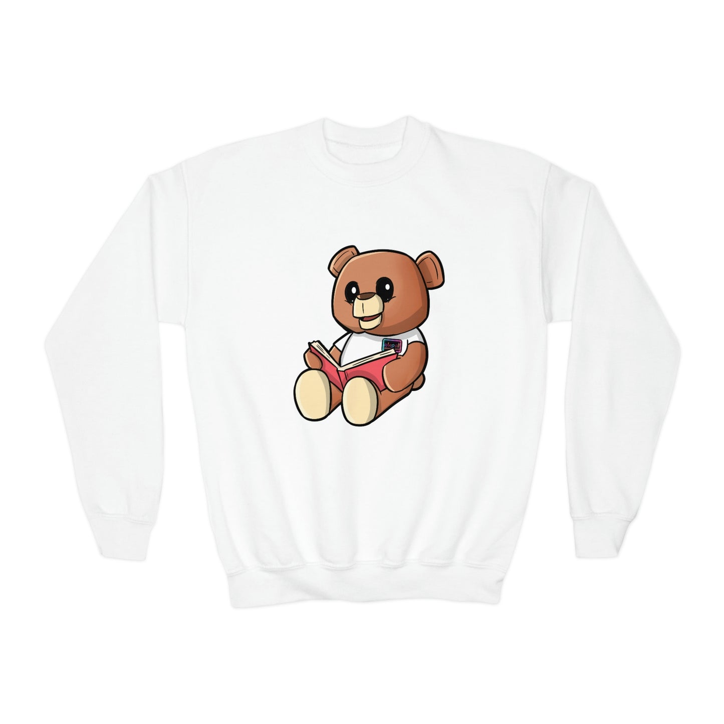 Youth "Reading Wordy Bear"  Crewneck Sweatshirt