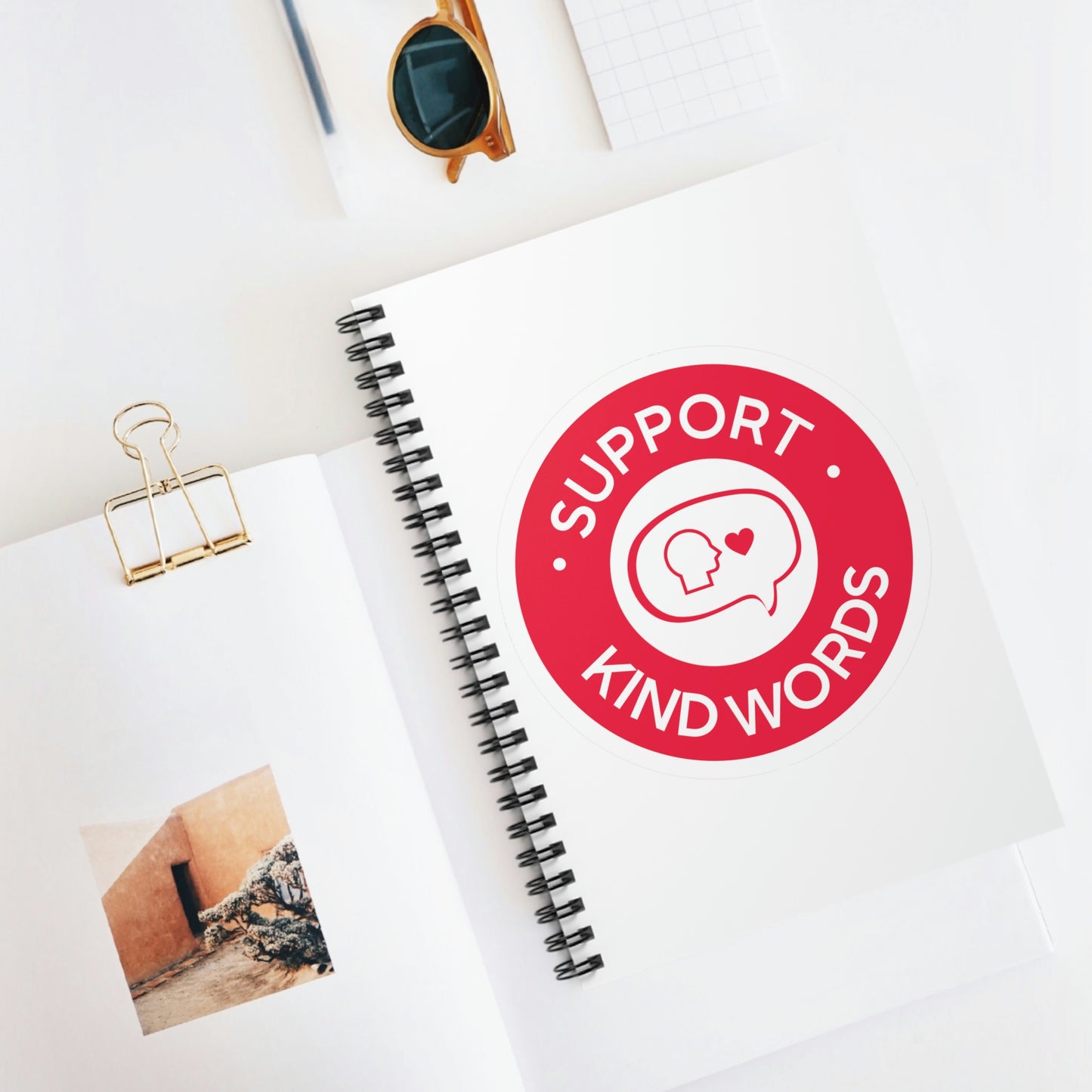 "Support Kind Words" Spiral Notebook - Ruled Line