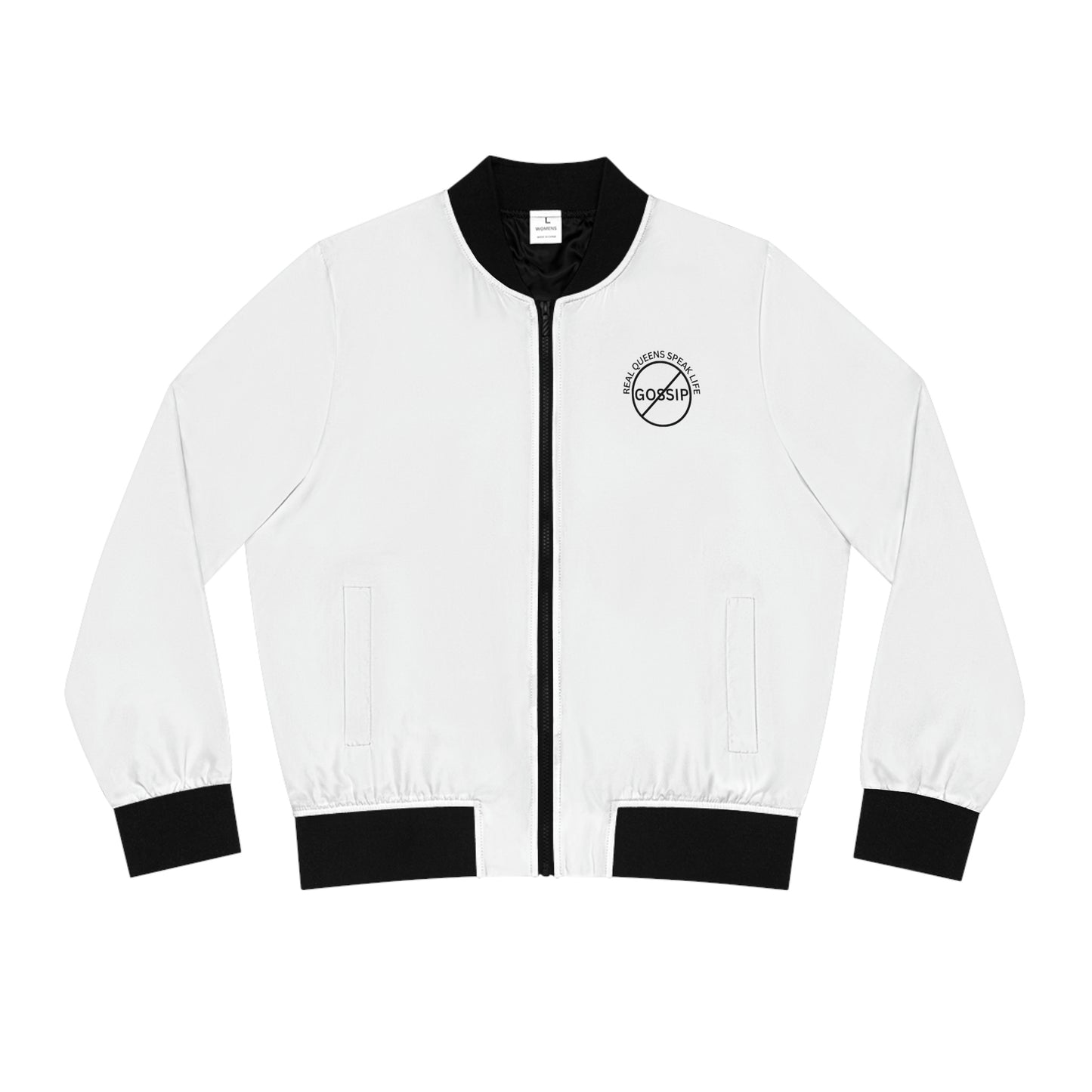 Women's "Queens Speak Life" Bomber Jacket (AOP)