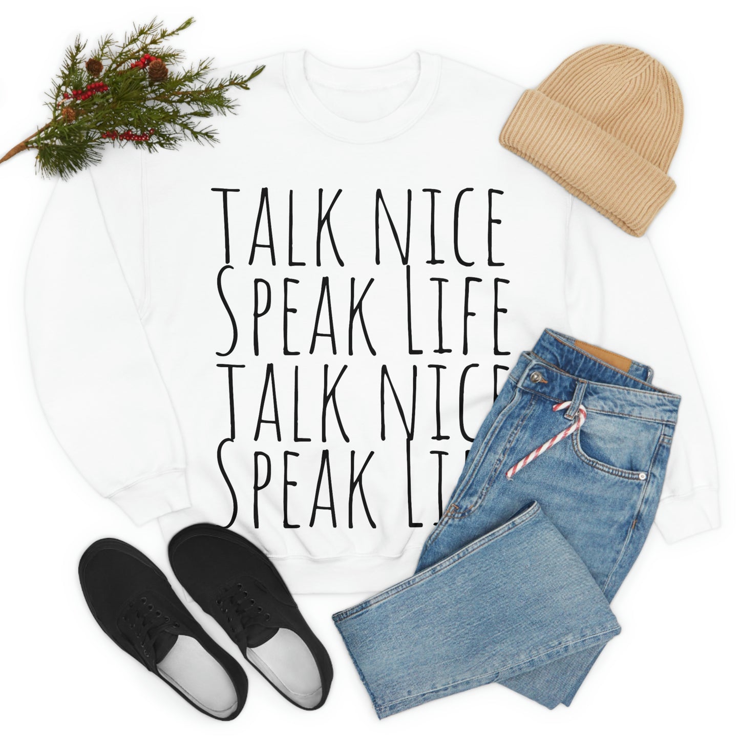 "Speak Life-Talk Nice" Unisex Heavy Blend™ Crewneck Sweatshirt