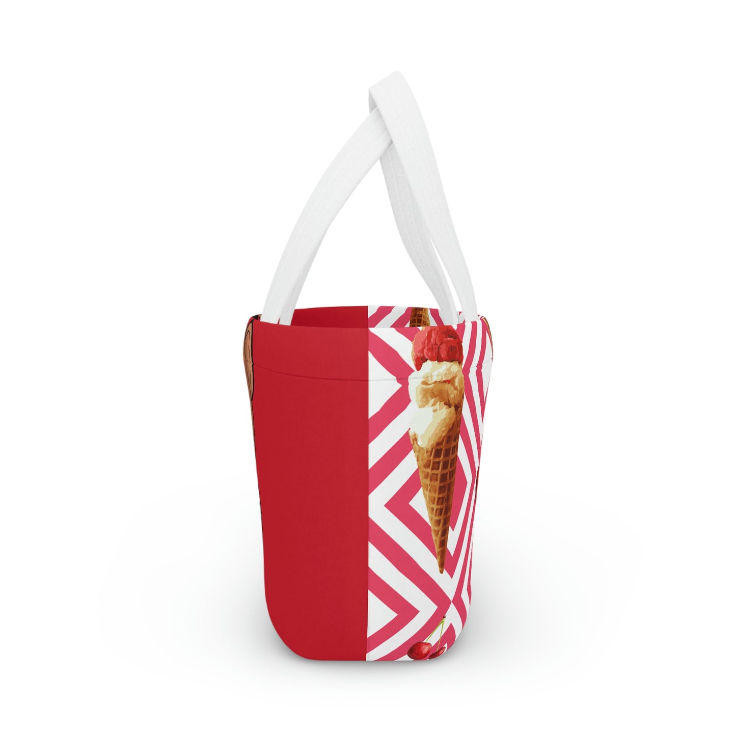 "Wordy Bear" Red Ice Cream Lunch Bag