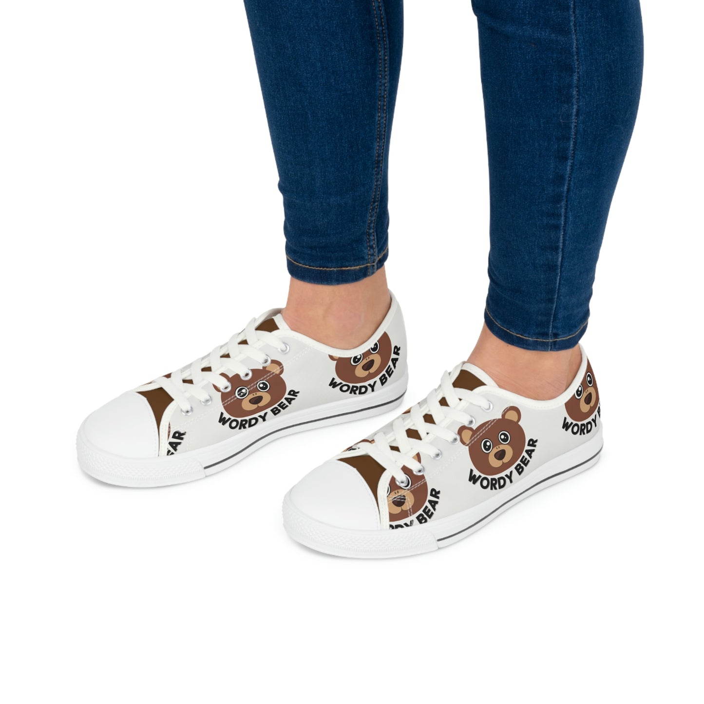 Women's "Wordy Bear Classics" Low Top Sneakers