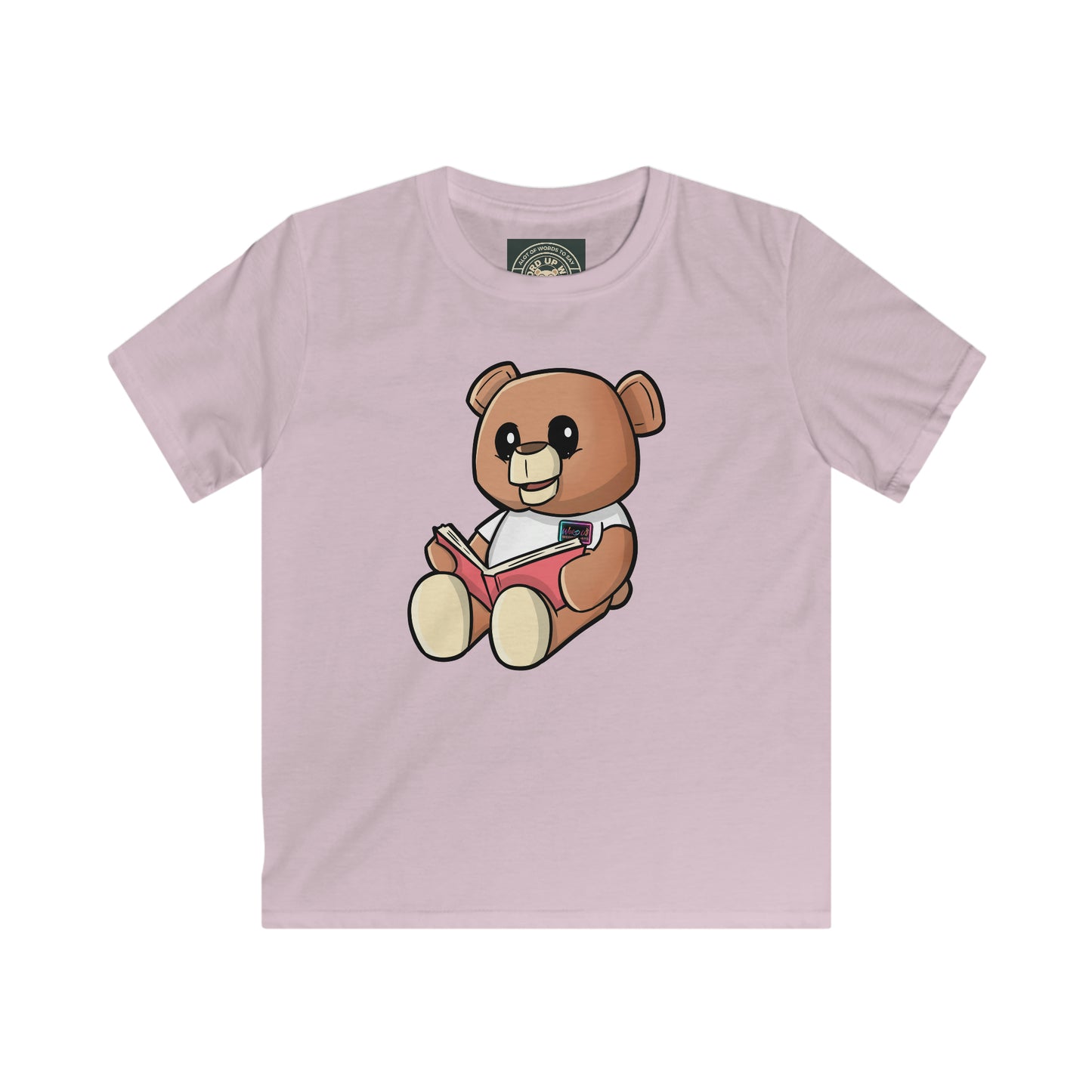 Kids "Reading Wordy Bear"  Softstyle Tee