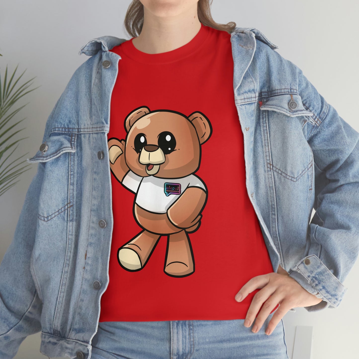 Women's  "Wordy Bear" Heavy Cotton Tee