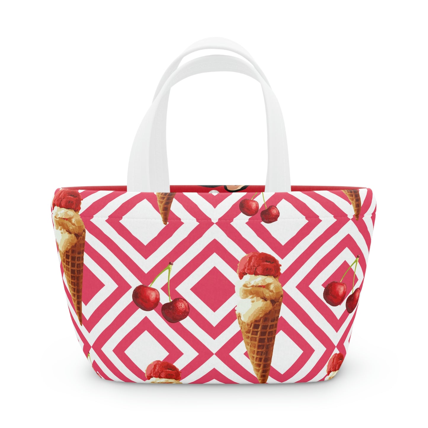 "Wordy Bear" Red Ice Cream Lunch Bag