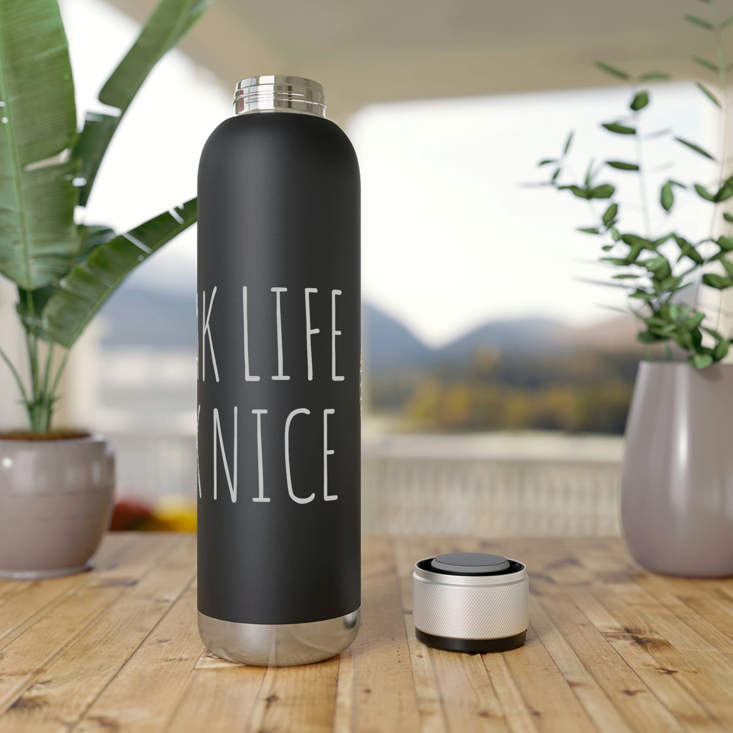 "Speak Life- Talk Nice" Bluetooth Soundwave Copper Vacuum Audio Bottle 22oz