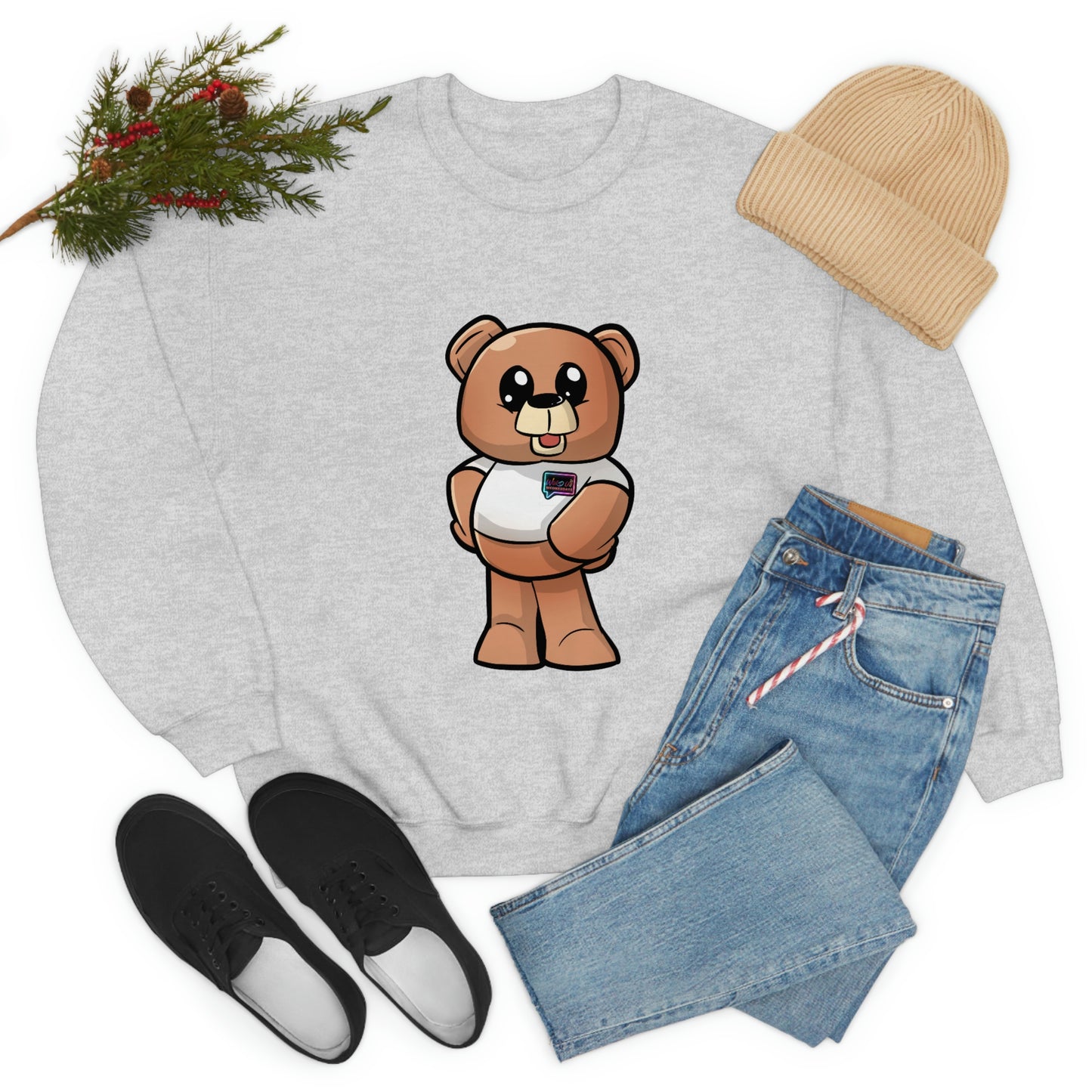 "Wordy Bear" Unisex Heavy Blend™ Crewneck Sweatshirt