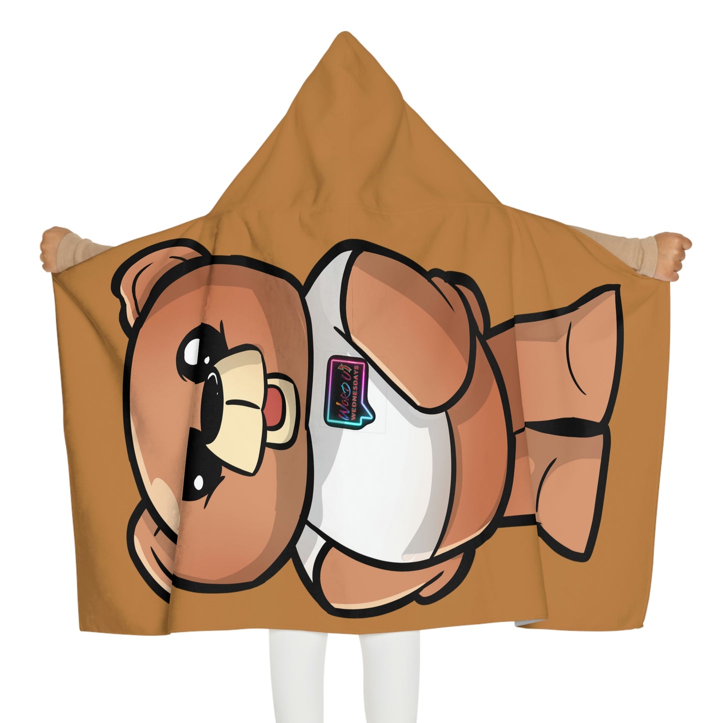 Youth Hooded "Wordy Bear"  Towel