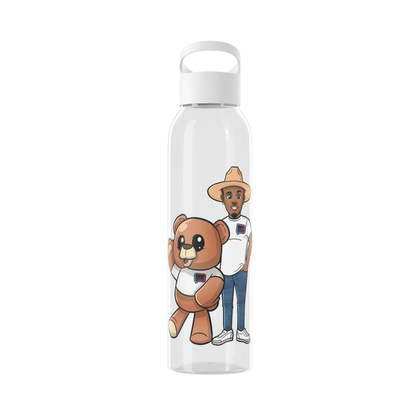 "Henry and Wordy Bear" Sky Water Bottle