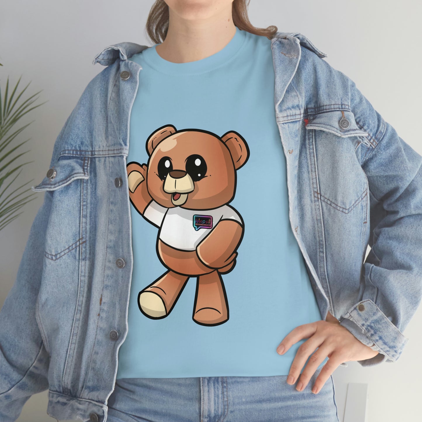 Women's  "Wordy Bear" Heavy Cotton Tee